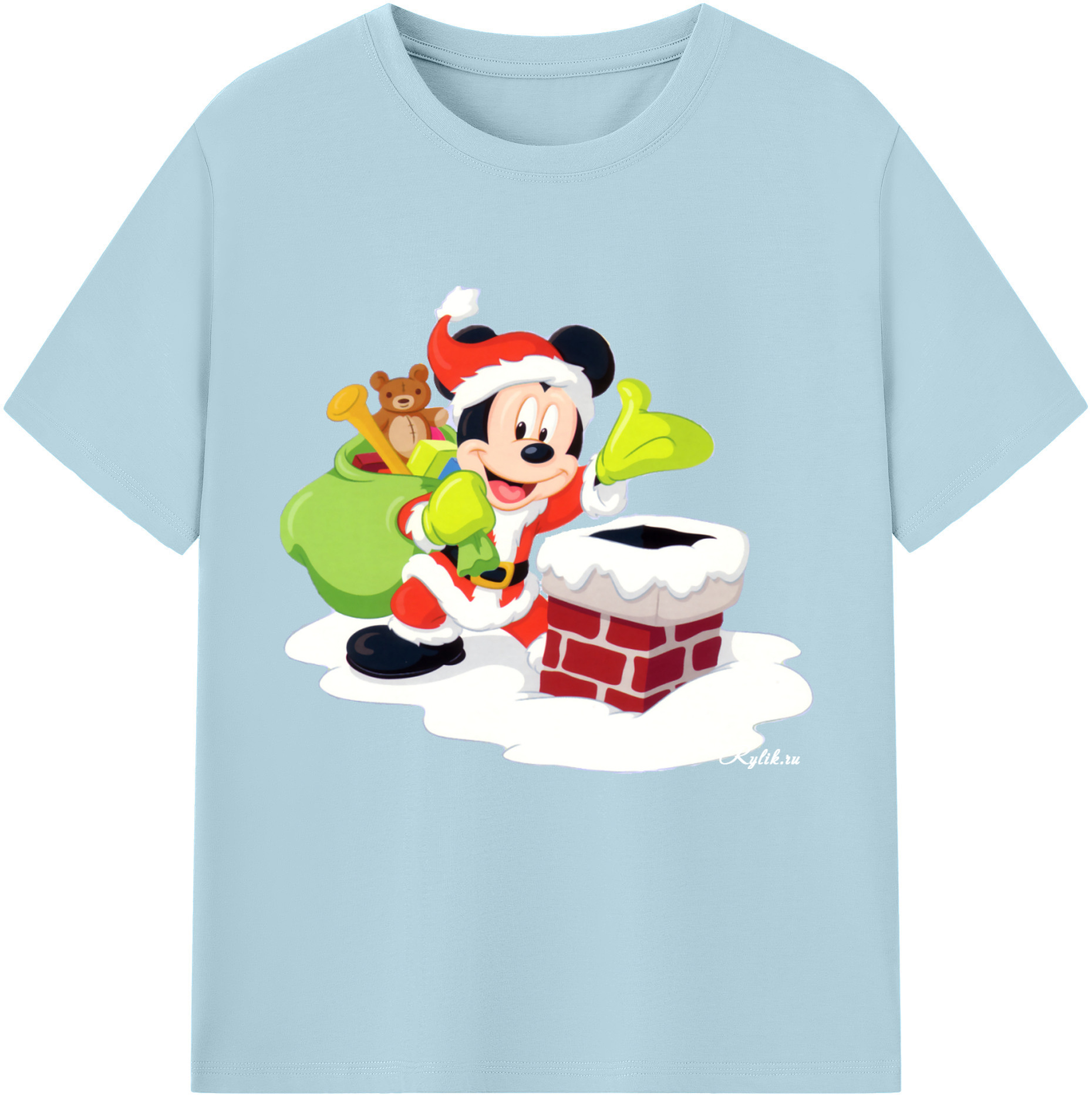 （画像用） ミッキーマウス Mickey Mouse 綿100％半袖Tシャツ（フロントプリント）